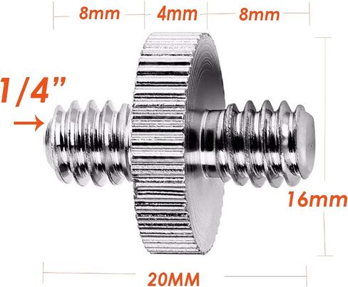 فوتاسي فوتاسي 1/4" محول برغي ملولب ذكر إلى 1/4" ذكر (2 قطعة) in Saudi Arabia
