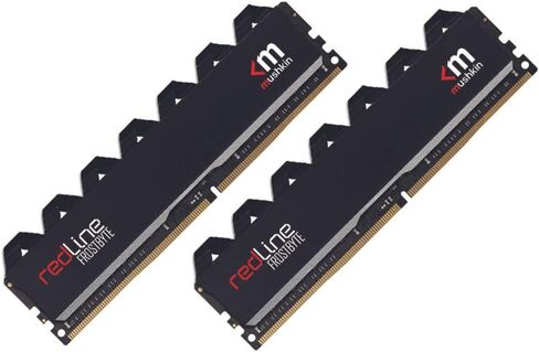 Mushkin Redline Black - DDR4 DRAM - مجموعة ذاكرة UDIMM سعة 64 جيجابايت (2 × 32 جيجابايت) - 3600 ميجاهرتز (PC4-28800) CL-18 - ذاكرة الوصول العشوائي المكتبية 288 دبوس 1.35 فولت - غير ECC - قناة مزدوجة - مبدد حراري أسود FrostByte - (MRC4U360JNNM32GX2) in Kuwait