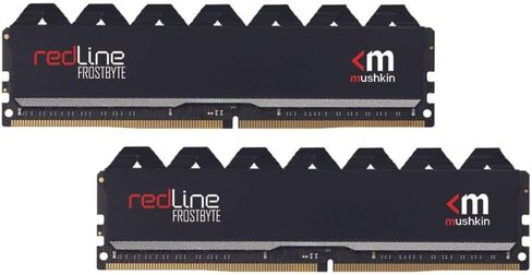 Mushkin Redline Black - DDR4 DRAM - مجموعة ذاكرة UDIMM سعة 64 جيجابايت (2 × 32 جيجابايت) - 3600 ميجاهرتز (PC4-28800) CL-18 - ذاكرة الوصول العشوائي المكتبية 288 دبوس 1.35 فولت - غير ECC - قناة مزدوجة - مبدد حراري أسود FrostByte - (MRC4U360JNNM32GX2) in Kuwait