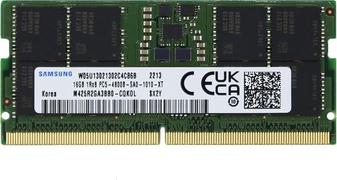 Sam الأصلي 32GB (1x32GB) DDR5 4800MHz PC5-38400 SODIMM 2Rx8 CL40 1.1v كمبيوتر محمول دفتر ذاكرة الوصول العشوائي وحدة الذاكرة ترقية M425R4GA3BB0-CQK Adamanta in Kuwait