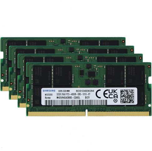 Sam الأصلي 32GB (1x32GB) DDR5 4800MHz PC5-38400 SODIMM 2Rx8 CL40 1.1v كمبيوتر محمول دفتر ذاكرة الوصول العشوائي وحدة الذاكرة ترقية M425R4GA3BB0-CQK Adamanta in Kuwait