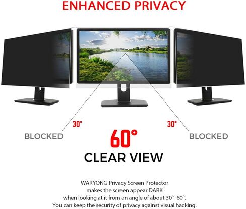 لوحة حماية للشاشة الخصوصية مقاس 14 بوصة (13 بوصة × 8 بوصة) من WARYONG - نوع حامل شاشة الكمبيوتر المحمول سهل التركيب in Kuwait