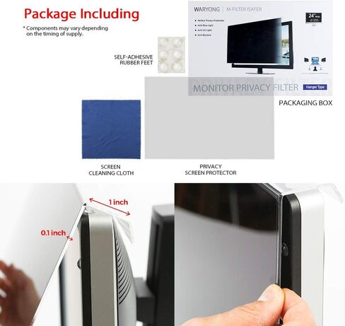 لوحة حماية للشاشة الخصوصية مقاس 14 بوصة (13 بوصة × 8 بوصة) من WARYONG - نوع حامل شاشة الكمبيوتر المحمول سهل التركيب in Kuwait