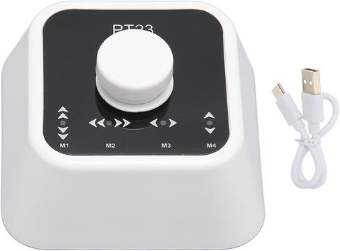 Page Turner Pedal Bluetooth5.3 for Computer Phone Tablets WindowsOS XAndroid iOS, Type C Rechargeable Wireless Multimedia Remote Controller Key Switch (Black) in Saudi Arabia