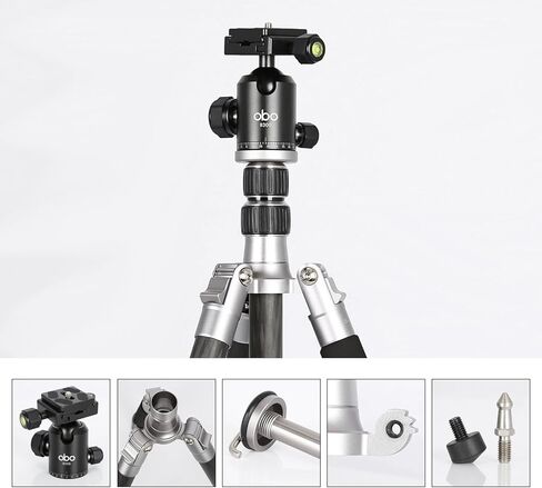 او بي او ان 3 حوامل ثلاثية لكاميرات دي اس ال ار الرقمية مع لوحة سريعة الفك ورأس كروية، فضي in Kuwait