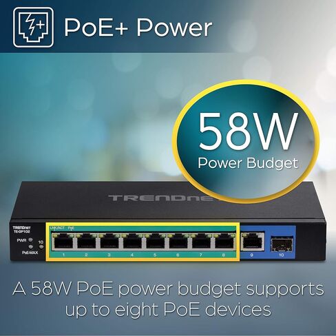محول TRENDnet 5 منافذ Gigabit PoE+ غير مُدار، TE-GP051 in Kuwait
