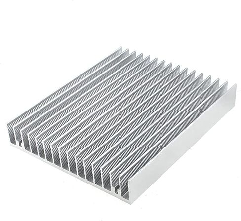 Easycargo 2pcs 100mm Heatsink 100x100x17mm، بالوعة حرارة التبريد الألومنيوم، غرفة التبريد المبردة للوحة LED التبريد (100mm x 100mm x 17mm) (سيلفرتون) in Saudi Arabia
