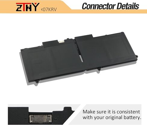ZTHY 58Wh 07KRV استبدال بطارية الكمبيوتر المحمول Dell Latitude 5430 5530 Precision 3570 P104F P104F005 P137G P137G004 Series M69D0 H4PVC 0H4PVC Y86WG 0Y86WG 08WRCR 078FWY 4FVJG O7KRV ​​15.2V 3 625 مللي أمبير 4 خلايا in Kuwait
