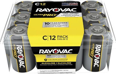 بطاريات Rayovac C، بطاريات Ultra Pro C Cell، 12 قطعة in Saudi Arabia