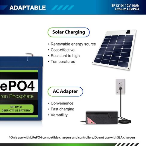 8 Pack ExpertPower 12V 10Ah Lithium LiFePO4 Deep Cycle Rechargeable Battery | 2500-7000 Life Cycles & 10-Year lifetime | Built-in BMS in Saudi Arabia
