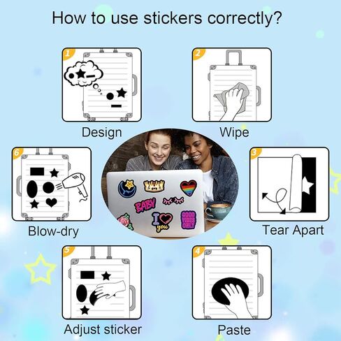 Cute Realistic Animal Stickers for Water Bottle,Waterproof Vinyl 50pcs Stickers for Laptop Computer Phone Bumper Skateboard Luggage Stickers for Teens Kids Girlsids Girls in Kuwait