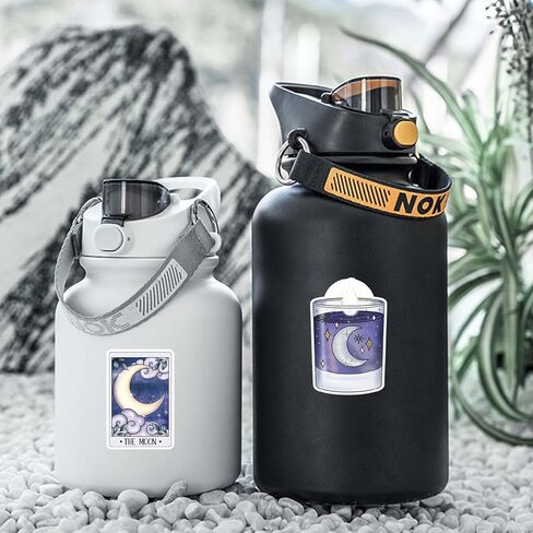 50 جهاز كمبيوتر شخصى منتصف الليل ملصقات القمر السحري، ملصقات زجاجات المياه المقاومة للماء للبالغين والأطفال، ملصقات جمالية لطيفة لأجهزة الكمبيوتر المحمول سكرابوكينغ الغيتار اليومية، شارات الفينيل للمراهقات الفتيات، ملصقات الساحرة in Kuwait