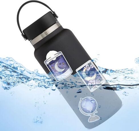 50 جهاز كمبيوتر شخصى منتصف الليل ملصقات القمر السحري، ملصقات زجاجات المياه المقاومة للماء للبالغين والأطفال، ملصقات جمالية لطيفة لأجهزة الكمبيوتر المحمول سكرابوكينغ الغيتار اليومية، شارات الفينيل للمراهقات الفتيات، ملصقات الساحرة in Kuwait