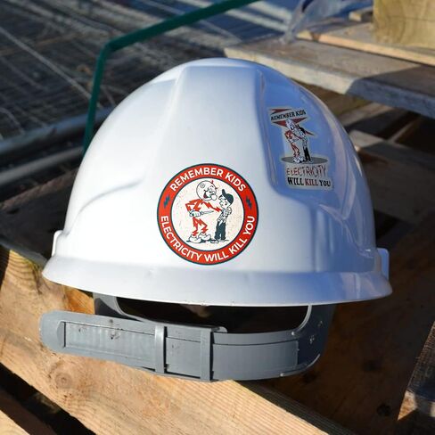 6 قطع / حزمة جيتيز تذكر الأطفال الكهرباء سوف تقتل يو، ملصق تحذير ريدي كيلوات تحذير ملصق مضحك ملصقات ديكال للكهربائيين قبعة الكمبيوتر المحمول زجاجة ماء سيارة حزمة خوذة in Kuwait