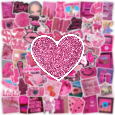 100 قطعة من الملصقات الزهرية الرائعة من الفينيل، ملصقات جمالية مقاومة للماء، ملصقات زهرية رائعة لمستلزمات الديكور للابتوب وزجاجة المياه وزجاجة الجرعات in Kuwait