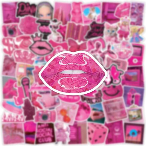 100 قطعة من الملصقات الزهرية الرائعة من الفينيل، ملصقات جمالية مقاومة للماء، ملصقات زهرية رائعة لمستلزمات الديكور للابتوب وزجاجة المياه وزجاجة الجرعات in Kuwait