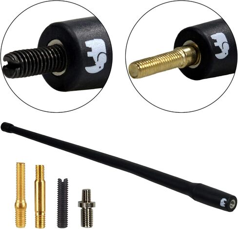 ONE250 13" inches Flexible Antenna, Compatible with Ford F-Series (F-150 F-250 F-350 Super Duty Ford Raptor Ranger Trucks 1997-2023) - Designed for Optimized FM/AM Reception (Black) in Saudi Arabia