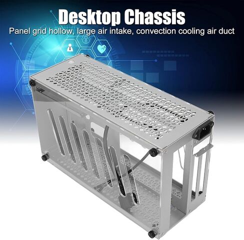 Desktop Computer Chassis Case,K55 Mini-ITX Desktop Chassis Aluminum Alloy Powerful Heat Dissipation Computer Case Chassis,for Gaming Work Entertainment in Saudi Arabia