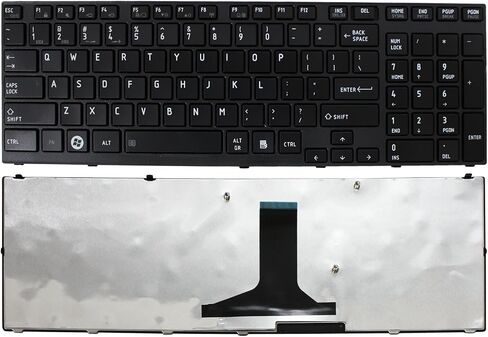GinTai Laptop US Keyboard with Frame Replacement for Toshiba Satellite A665-S5170 A665-S5171 A665-S5173 A665-S5179 A665-S5180 US Stock in Saudi Arabia