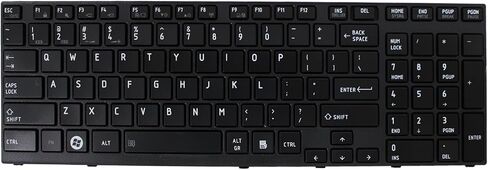 GinTai Laptop US Keyboard with Frame Replacement for Toshiba Satellite A665-S5170 A665-S5171 A665-S5173 A665-S5179 A665-S5180 US Stock in Saudi Arabia