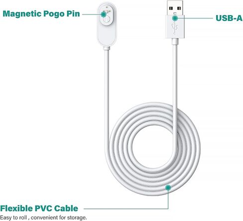 TUSITA 10-ft. Indoor Magnetic Charging Cable Compatible with Arlo Ultra 1 2 | Arlo Pro 3 4 5S - 3M, White in Saudi Arabia