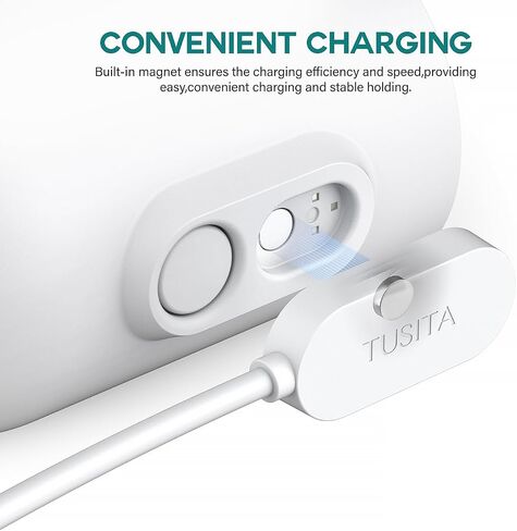 TUSITA 10-ft. Indoor Magnetic Charging Cable Compatible with Arlo Ultra 1 2 | Arlo Pro 3 4 5S - 3M, White in Saudi Arabia