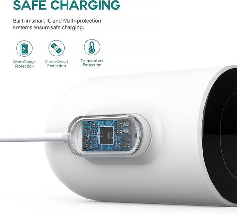 TUSITA 10-ft. Indoor Magnetic Charging Cable Compatible with Arlo Ultra 1 2 | Arlo Pro 3 4 5S - 3M, White in Saudi Arabia