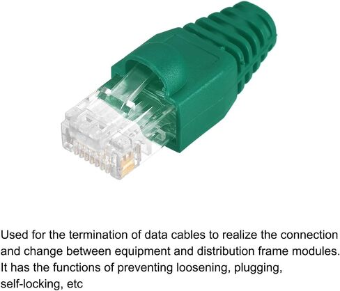 PATIKIL RJ45 Cat6 Connectors RJ45 Ends 8P8C Modular Plug Pass Through Connector with White Boots Cover for Ethernet Network Cable, Pack of 20 in Kuwait