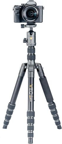 Vanguard VEO2GO265AB Aluminum Travel Tripod with Ball Head for Sony, Nikon, Canon, Fujifilm Mirrorless, Compact System Camera (CSC), DSLR in Kuwait