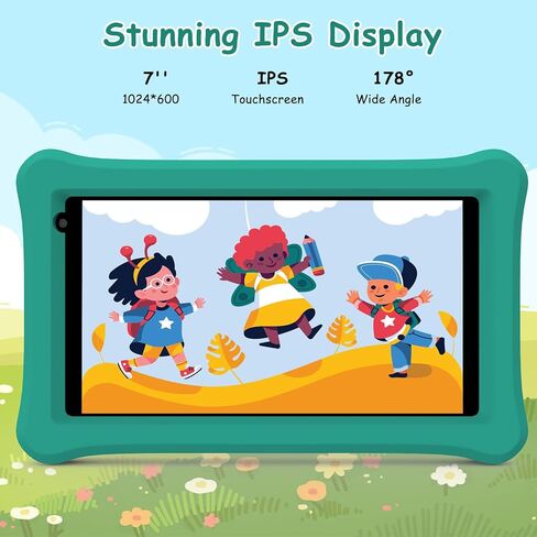 تابلت Bnegynng للأطفال، تابلت 7 بوصة أندرويد 11.0 للأطفال، ذاكرة وصول عشوائي 2 جيجابايت، 32 جيجابايت ذاكرة تخزين داخلية 512 جيجابايت، تحكم في الأبوة، شاشة لمس IPS HD، واي فاي، كاميرا مزدوجة 5 ميجابكسل، بطارية طويلة العمر للأطفال مع حافظة in Kuwait