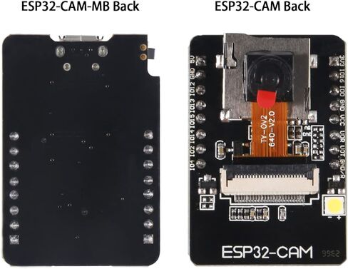 وحدة كاميرا Aokin ESP32-CAM، لوحة تطوير ESP32 واي فاي وبلوتوث مع كاميرا OV2640 2MP لاردوينو، تتضمن ESP32-CAM-MB Micro USB إلى المنفذ التسلسلي CH340C، قطعة واحدة in Kuwait