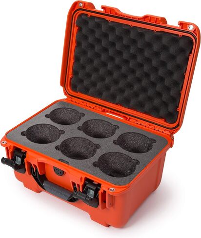 Nanuk 918 Waterproof Hard Case with Custom Foam Insert for 6 Lenses - Silver in Saudi Arabia