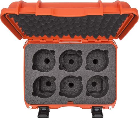 Nanuk 918 Waterproof Hard Case with Custom Foam Insert for 6 Lenses - Silver in Saudi Arabia