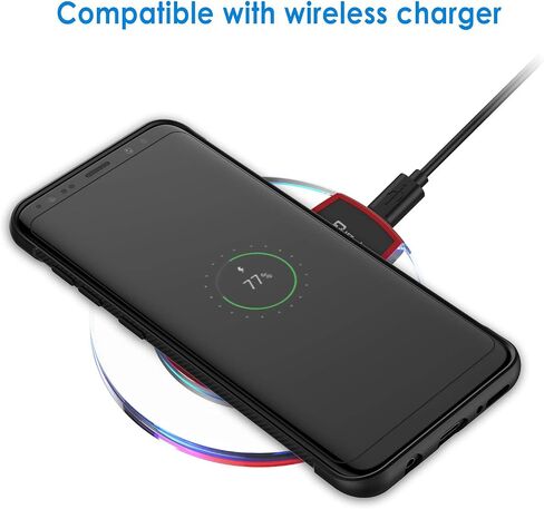 حافظة JETech رفيعة لهاتف Samsung Galaxy S9+ Plus، غطاء هاتف رفيع ممتص للصدمات وتصميم من ألياف الكربون (أخضر) in Saudi Arabia
