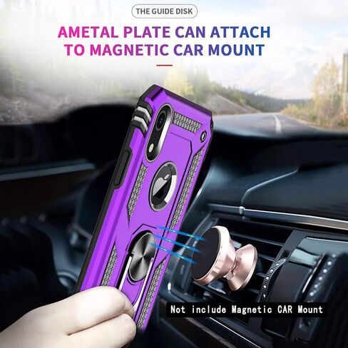 LeYi for iPhone XR Protective Case, Heavy Duty iPhone XR Case with Ring and 2PCS Screen Protector for Women Men, [Military-Grade] Shockproof Case with Magnetic Kickstand for Apple iPhone XR 10, Red in Kuwait