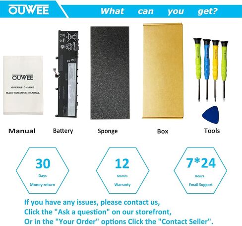 OUWEE L17C4P72 Laptop Battery Compatible with Lenovo ThinkPad X1 Extreme 1st Gen/2nd Gen ThinkPad P1 1st/2nd Gen Serie L17M4P72 01AY968 01AY969 L18M4P71 01YU911 5B10V98091 SB10Q76929 SB10Q76928 80Wh in Saudi Arabia