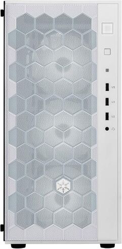 Silverstone SST-FAR1W-G - FARA R1 Tower ATX Computer Case, mesh Front Panel, Tempered Glas Side Panel, White in Saudi Arabia