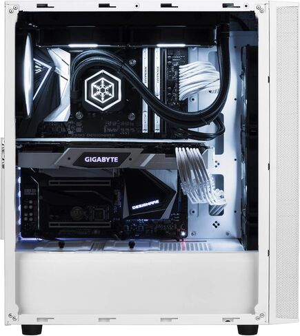 Silverstone SST-FAR1W-G - FARA R1 Tower ATX Computer Case, mesh Front Panel, Tempered Glas Side Panel, White in Saudi Arabia