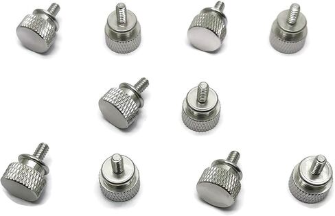 10x Anodized Aluminum Computer Case Thumbscrews 6-32 Thread Computer Cover Power Supply PCI Slots Hard Drives DIY Silver in Kuwait