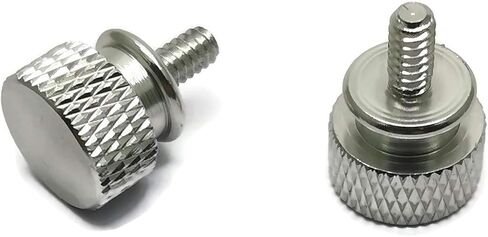 10x Anodized Aluminum Computer Case Thumbscrews 6-32 Thread Computer Cover Power Supply PCI Slots Hard Drives DIY Silver in Kuwait