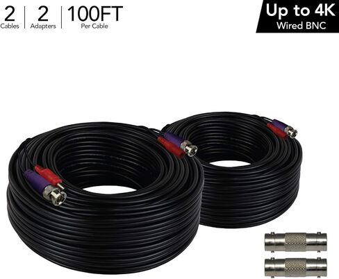 Night Owl 100 ft. in-Wall Rated Video/Power Camera Extension Cable with Extension Adapter (2-Pack) in Kuwait