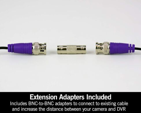 Night Owl 100 ft. in-Wall Rated Video/Power Camera Extension Cable with Extension Adapter (2-Pack) in Kuwait
