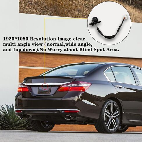 590-440 كاميرا احتياطية للرؤية الخلفية متعددة الزوايا لسيارة HONDA 2014-2015 Accord Sedan EX-L، 2016-2017 Accord Sedan، 2014-2015 Touring، 2017 كاميرا الرؤية الخلفية الهجينة، تحل محل 39530-T2A-A21. in Saudi Arabia