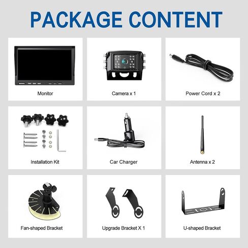 ZEROXCLUB 1080P Wireless Backup Camera System for RV Trailer Truck Camper,10 Inch DVR Monitor w/Recording IR Night Vision Digital Wireless Rear View Camera Adapter for Furrion Pre-Wired RVs,BW101SL in Kuwait