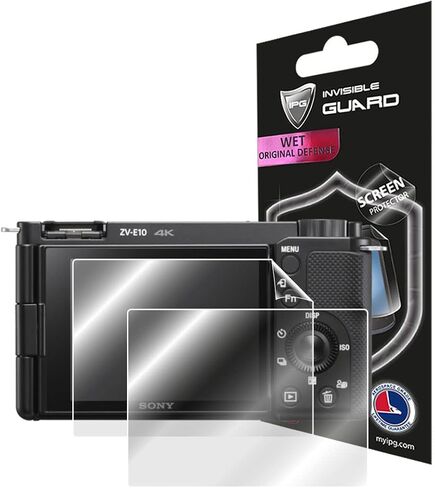 IPG For Sony Alpha ZV-E10 Mirrorless Camera Screen Protector (2 Units) Invisible Screen Guard - HD Quality/Self-Healing/Bubble -Free for ZV-E10 in Saudi Arabia
