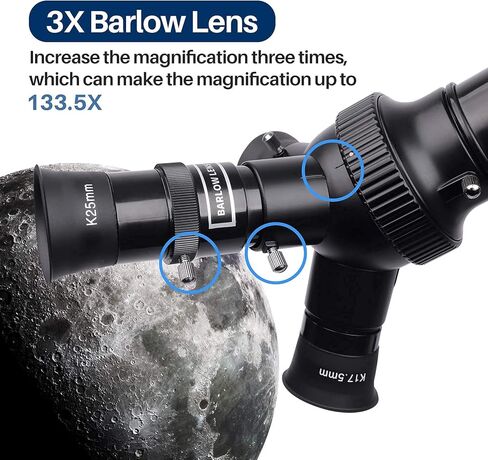 لاكوار تلسكوب للبالغين والمبتدئين في علم الفلك، تلسكوب للاطفال من سن 8 الى 12 سنة - تلسكوب محمول للسفر مع حقيبة حمل ومحول جوال وجهاز تحكم عن بعد للكاميرا - فتحة 70 ملم - K015 in Kuwait