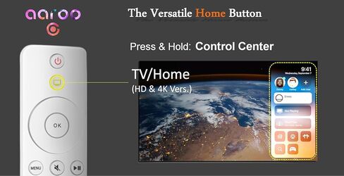 [مع غطاء سيليكون] aarooGo [مع المنزل وحجم الصوت] التحكم في Apple TV Player A1513 A2169 A1842 A1625 A1427 A1469 A1378 A1294 A1218 (عاجي) in Kuwait