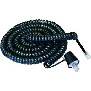 جهاز فك تشابك سلك ملف الهاتف Softalk Twisstop للهواتف المكتبية الأرضية، سلك هاتف ملفوف بطول 25 قدمًا، مرفق هاتف يدور 360 درجة للهواتف، رمادي، 3215 in Kuwait