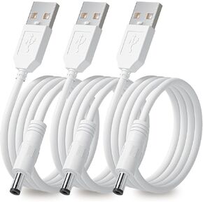 SIOCEN 3-Pack 4ft USB 2.0 A Type Male to DC 5.5 x 2.1mm DC 5V Power Plug Connector Cable USB to 5v Power Cable USB to DC Power Charger Cord in Saudi Arabia