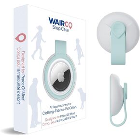 حامل WAIRCO Airtag - مرفق إغلاق سريع آمن للغاية للملابس وأطواق الحيوانات الأليفة والأمتعة | حافظة Airtag فائقة الحماية للأطفال وكبار السن والحيوانات الأليفة
